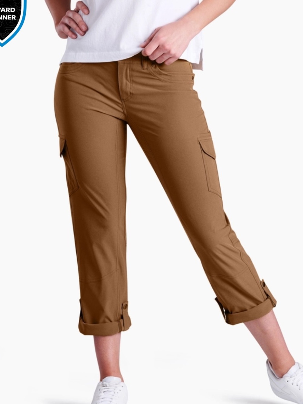 KUHL Freeflex Roll-Up Pant Nutmeg Brown Size 10 Reg 32” Inseam